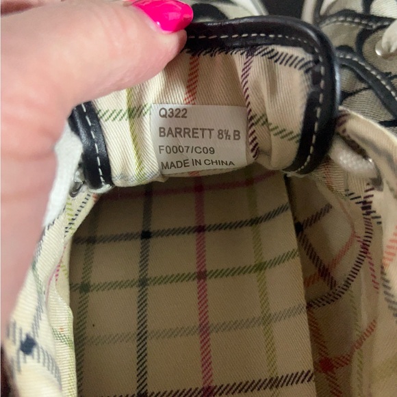 Coach Black and White Leather Sneakers - Picture 6 of 7